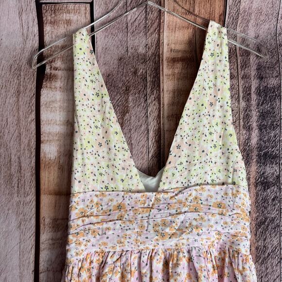 Princess Polly Hally Mini Dress Multi Floral Summer Party V-Neck NWT Size 8 - Picture 5 of 9
